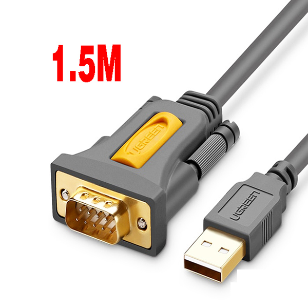 Cáp USB sang Com RS232 dài 1,5m chính hãng Ugreen 20211 cao cấp