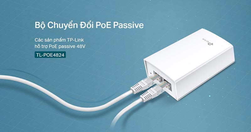 Bộ chuyển đổi Converter quang 2 sợi TP-Link TL-POE4824G Passive 48V