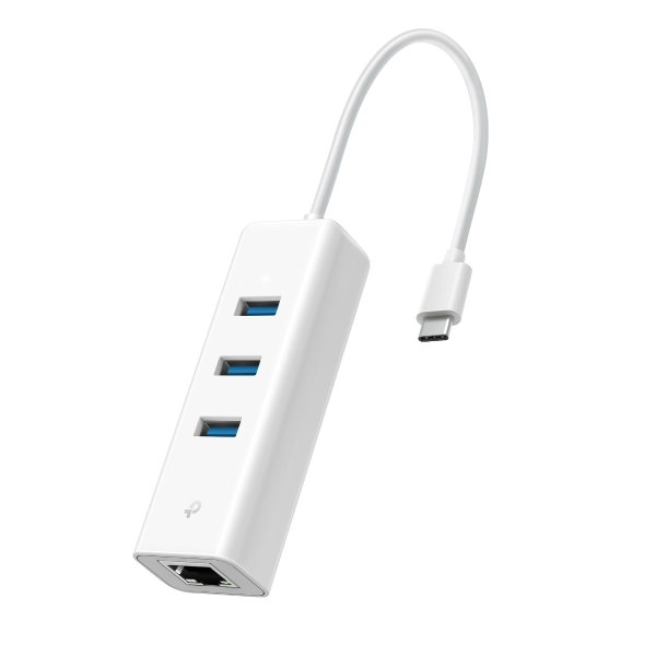 TP-Link UE330C Bộ Chuyển Đổi USB Type-C Sang Ethernet, Tích Hợp Hub 3 Cổng USB 3.0