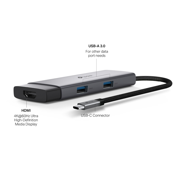 TP-Link UH5020C Hub USB Type-C 5 Cổng, Mở Rộng Kết Nối Linh Hoạt