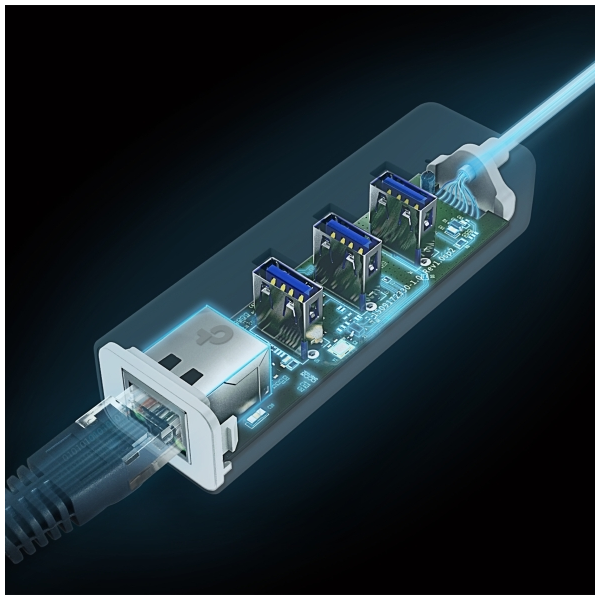 TP-Link UE330C Bộ Chuyển Đổi USB Type-C Sang Ethernet, Tích Hợp Hub 3 Cổng USB 3.0