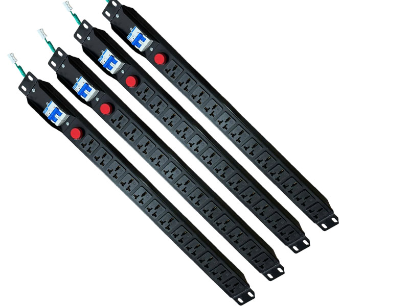 Thanh Nguồn PDU 12 Cổng 19 Inch - Có Aptomat, Đèn Báo, Lắp Tủ Rack 12U