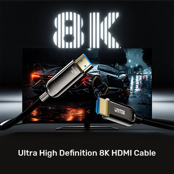 Cáp Quang HDMI 2.0 UNITEK C11085GY01 40M - 8K@60Hz, Truyền Xa Không Suy Hao