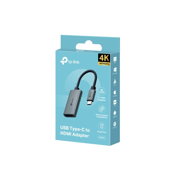 TP-Link UA520C Bộ Chuyển Đổi USB Type-C Sang HDMI, Hình Ảnh Sắc Nét 4K