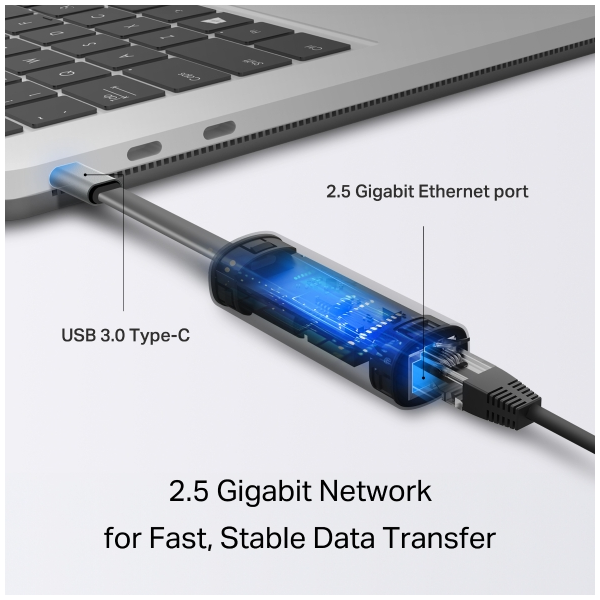 TP-Link UE302C Bộ Chuyển Đổi USB Type-C Sang Ethernet 2.5Gbps, Kết Nối Siêu Nhanh
