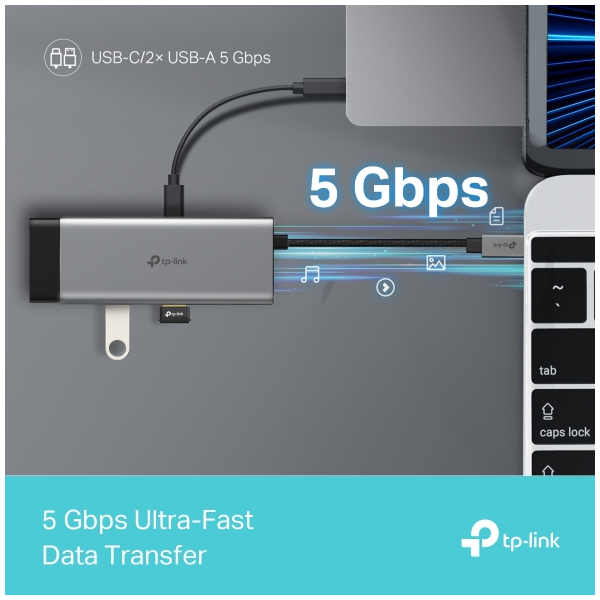 TP-Link UH5020C Hub USB Type-C 5 Cổng, Mở Rộng Kết Nối Linh Hoạt