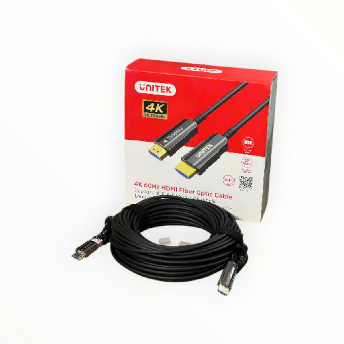 Cáp Quang HDMI 2.0 UNITEK C11072BK 50M - Hỗ Trợ 4K@60Hz, Truyền Xa Không Suy Hao, Hiệu Suất Cao