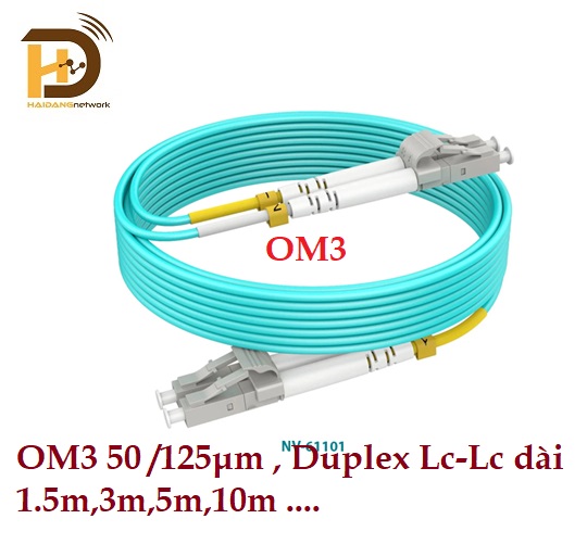 Dây Nhảy Quang OM3 Duplex LC-LC chuẩn tốc độ 10Gb chính hãng , LSZH