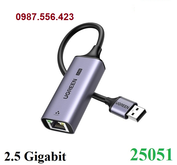 Cáp chuyển đổi USB-A 3.0 sang RJ45 2.5 Gigabit Ugreen 25051