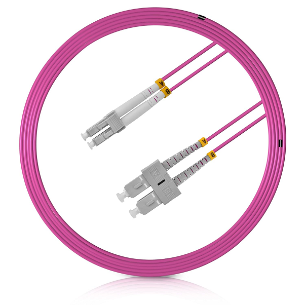 Dây nhẩy quang Multimode duplex Om4, SC-LC LSZH cao cấp