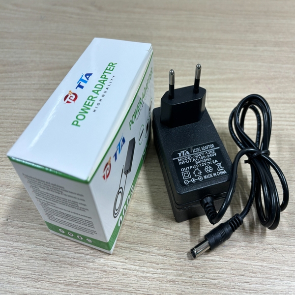 Nguồn Adapter 12V-2A chân 5.5 - 2.5mm chính hãng TTA QWY-1202 Nguồn Adapter 12V-2A chân 5.5 - 2.5mm chính hãng TTA QWY-1202