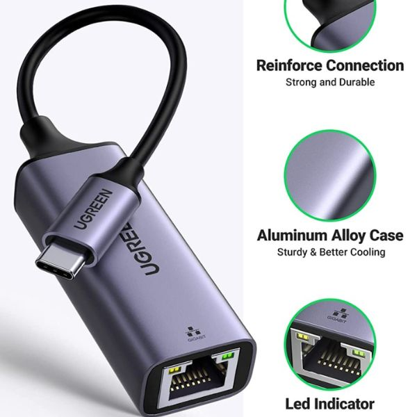 Cáp Chuyển Đổi Usb c Tốc Độ Cao 2500mbps Cho macbook ipad pro Ugreen 25052 Cáp Chuyển Đổi Usb c Tốc Độ Cao 2500mbps Cho macbook ipad pro Ugreen 25052