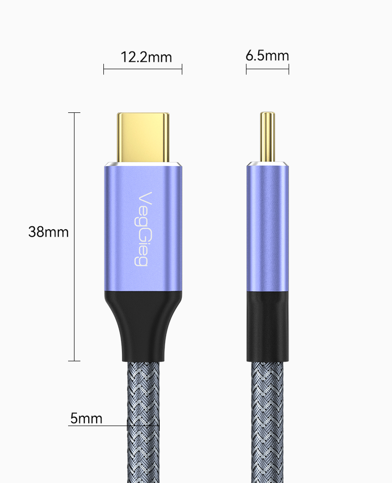 Cáp USB-C 3.1 M/M 4K V-H921 2m - Hỗ trợ 100W, Truyền dữ liệu 10Gbps, Hình ảnh 4K60Hz Cáp USB-C 3.1 M/M 4K V-H921 2m - Hỗ trợ 100W, Truyền dữ liệu 10Gbps, Hình ảnh 4K60Hz